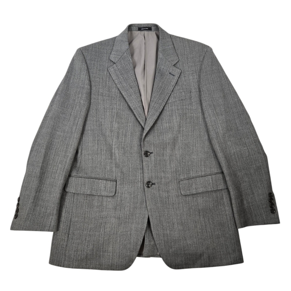 Lauren Ralph Lauren Mens Grey Chevron Wool Blazer - Picture 1 of 12
